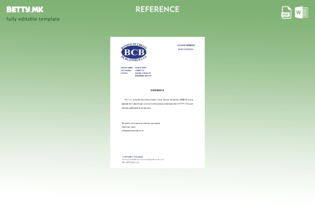 Референтен шаблон за затворање на Бурунди Кредитбанк во модерен стил